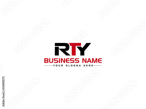 Typography RTY Logo Icon, Creative RT r t y Logo Letter Vector Art With Colorful Three Letter Unique Design For Business