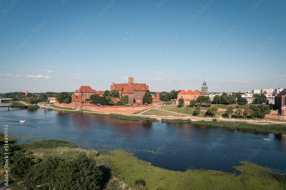 Fototapeta premium Castle in Malbork on a summer day