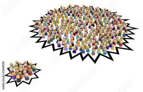 Cartoon Crowd, Zigzag Ring