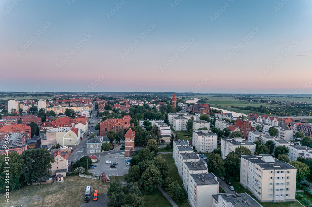 Panorama of Malbork from a height