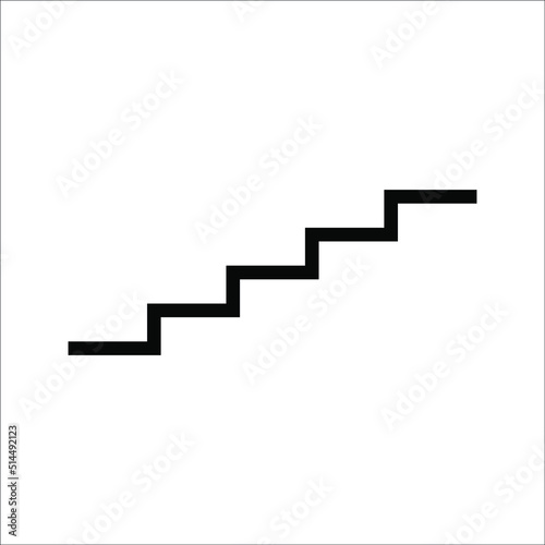 ladder icon logo vector design template, on white background, eps 10.