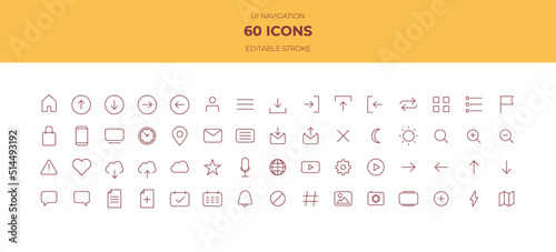 Set de iconos Trazo editable