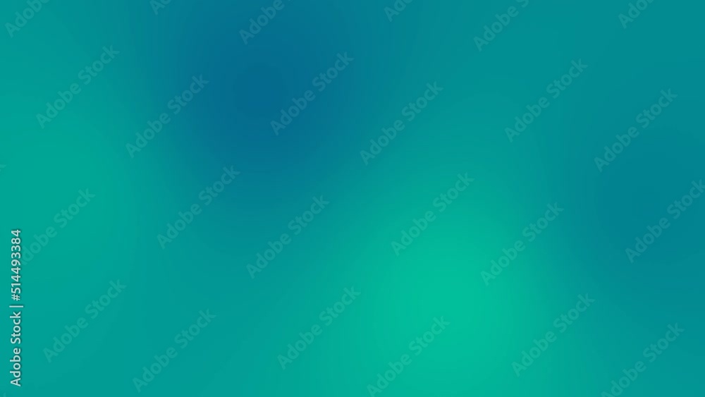 Pure light blue, jade shard, persian green and caribbean green gradient motion background loop. Moving colorful blurred animation. Soft color transitions. 