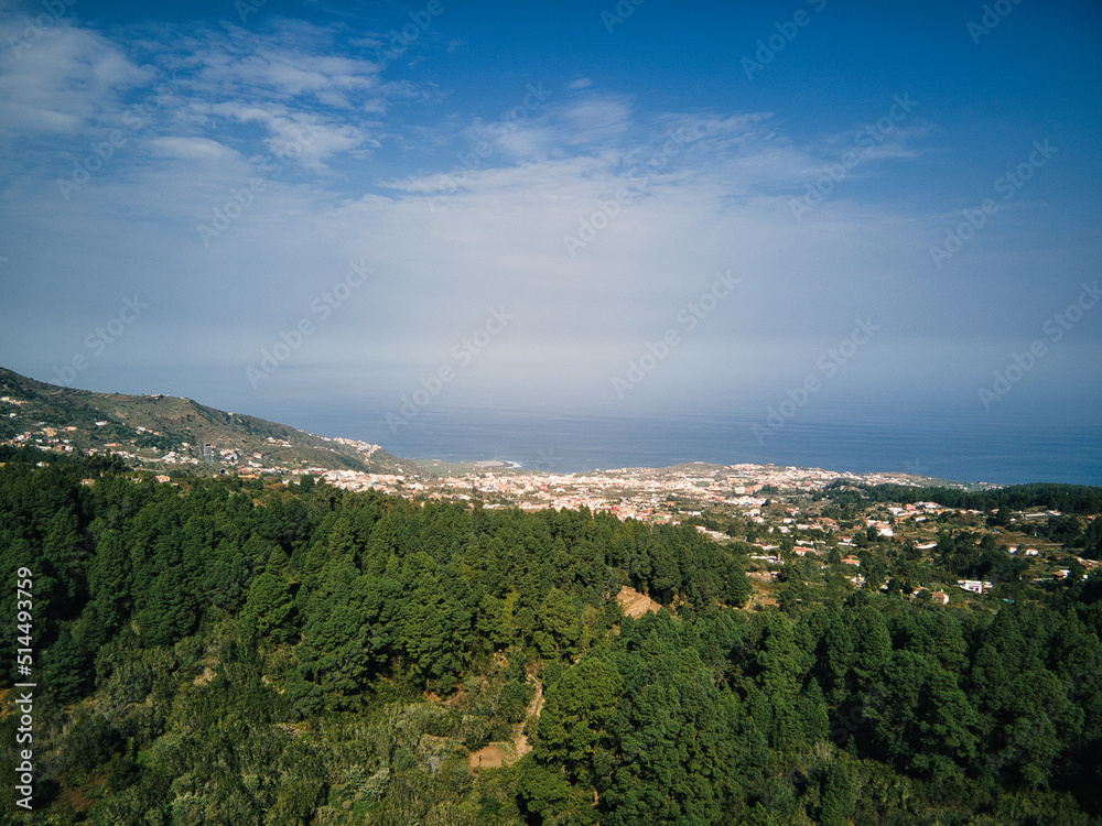 Fototapeta premium Vista Drone do Icod de los Vinos do pinhal