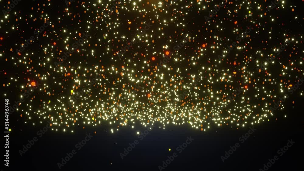  Yellow and light particle background