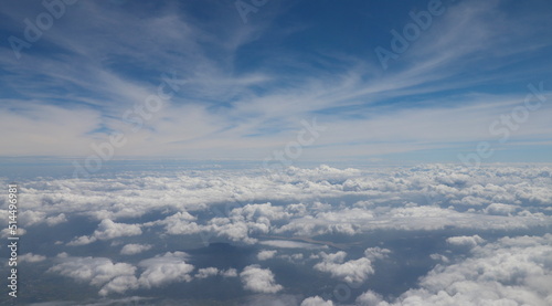 view of clouds from airplane