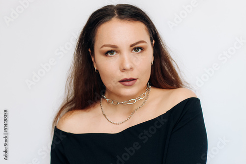 Wallpaper Mural Portrait of a brunette girl with makeup on the impending eyelid. Torontodigital.ca