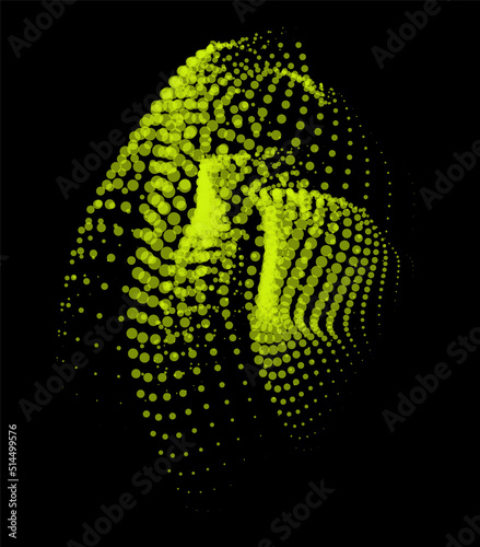 3d dynamic node of big data dots science. Wave infinity sinusoid line from particles. Swirl hill electric neon bulge explosion. Vibrate waveform sphere background. Flower research science net points.