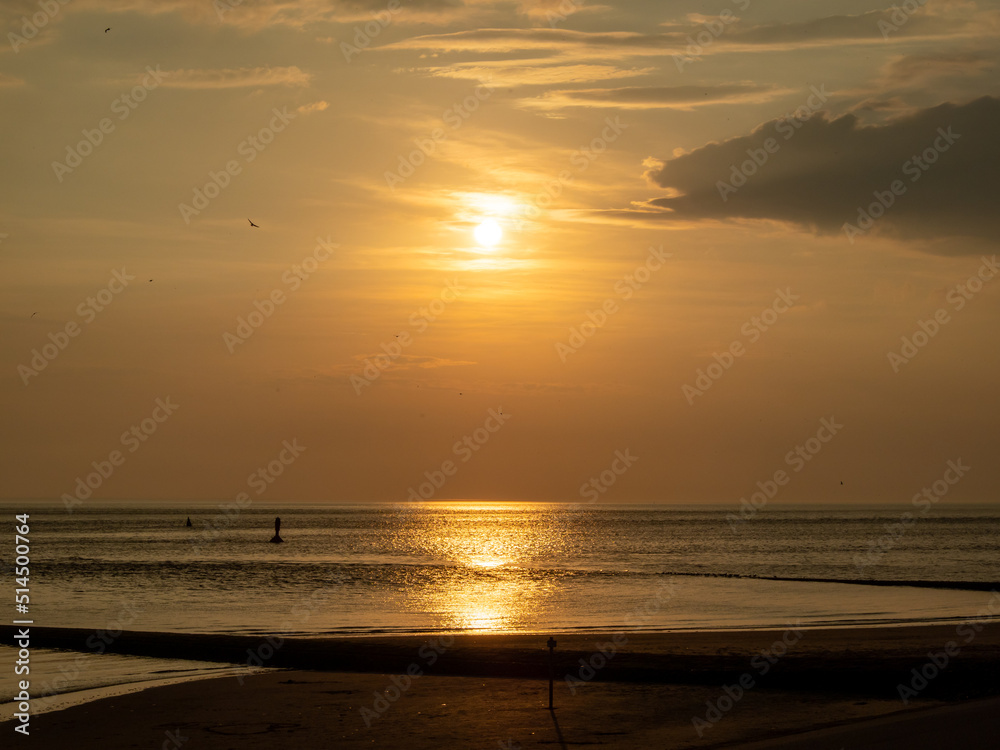 Sea at sunset. Sea at sunset.
