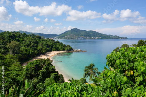 Picturesque view of Andaman sea in Phuket island  Thailand.