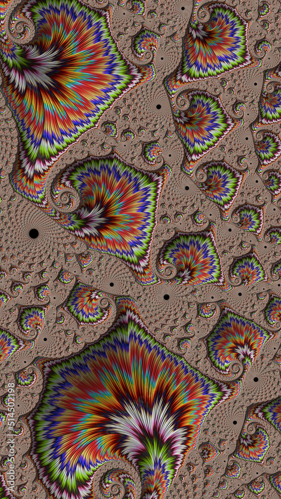 Fototapeta premium Artistic and imaginative digitally designed abstract 3D fractal background