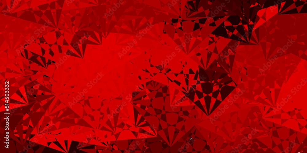 Dark Red, Yellow vector background with random forms.