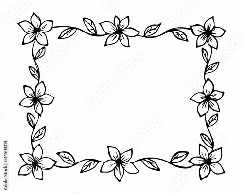 Hand drawn doodle style frame