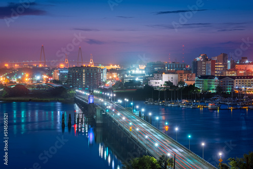 Charleston, South Carolina, USA skyline over the Ashley River © SeanPavonePhoto