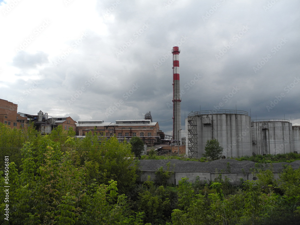 View of a factory. industrial landscape