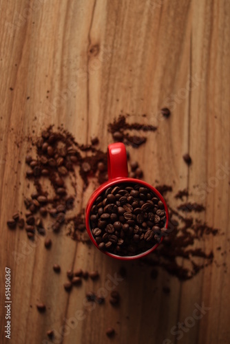 coffee beans and cinnamon