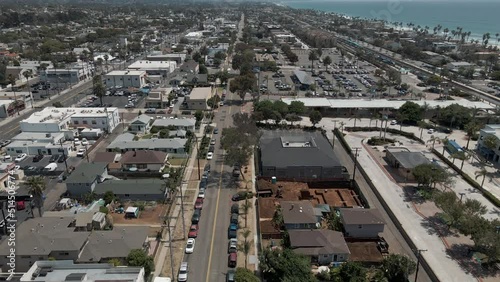 Oceanside California panoramic footage beach view