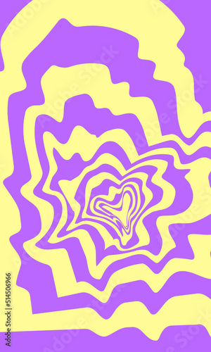 1970 Trippy and Wavy Swirl Pattern. Vintage Psychedelic. Hand-Drawn Vector Illustration. Seventies Style, Groovy Wallpaper, Print. Flat Design, Hippie Aesthetic. Y2K. 70s, 80s, 90s vibes.