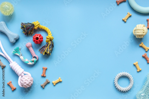 Photography close up rubber balls, rings for pets