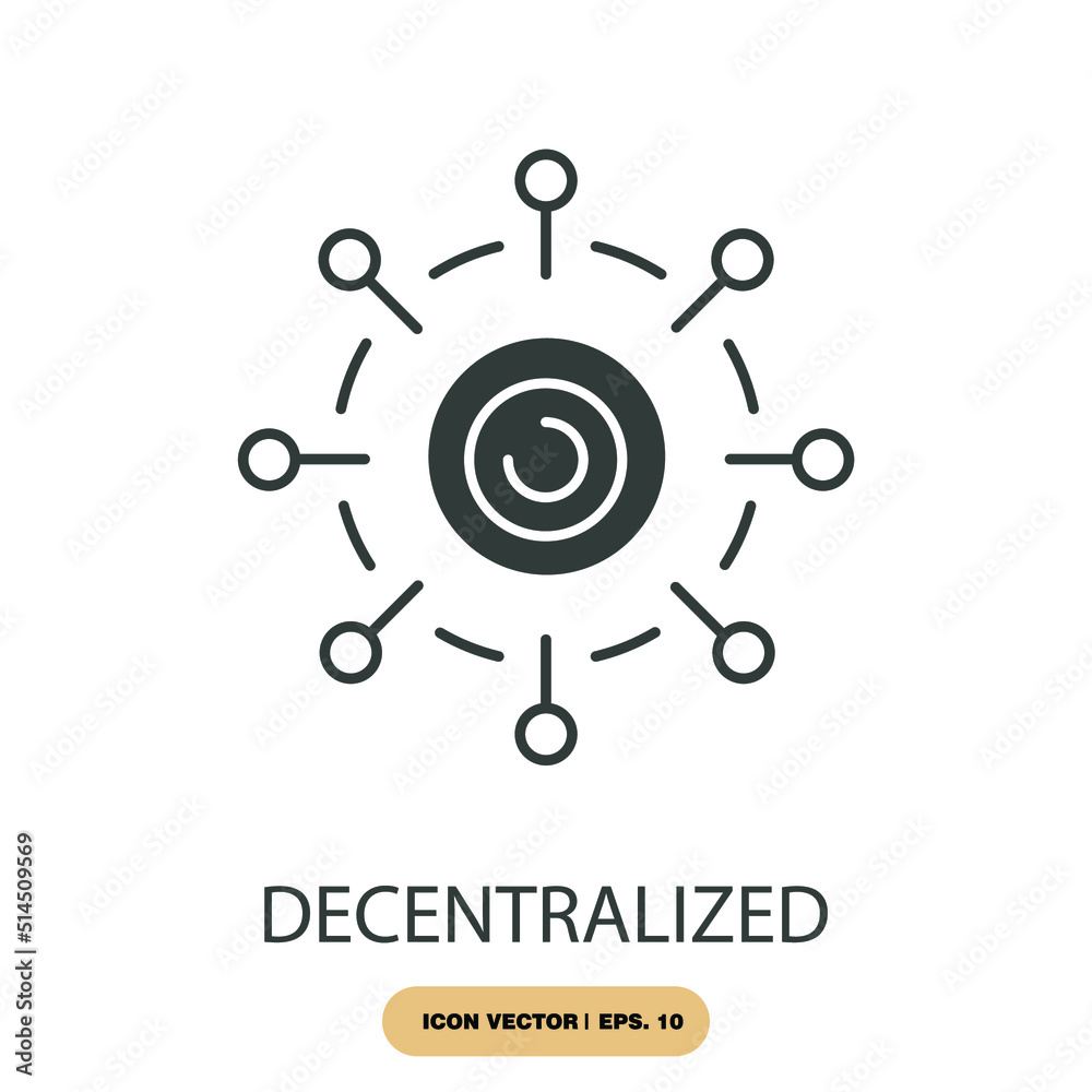 decentralized icons symbol vector elements for infographic web Stock ...