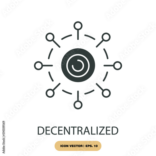 decentralized icons  symbol vector elements for infographic web