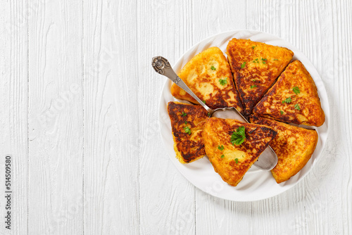 Potato Farls, Irish Potato Cakes, potato bread photo