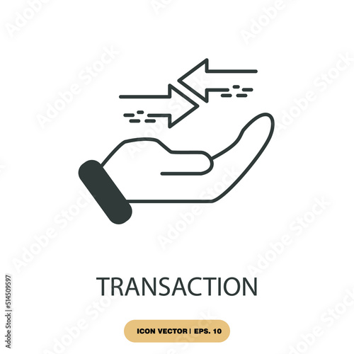 transaction icons symbol vector elements for infographic web