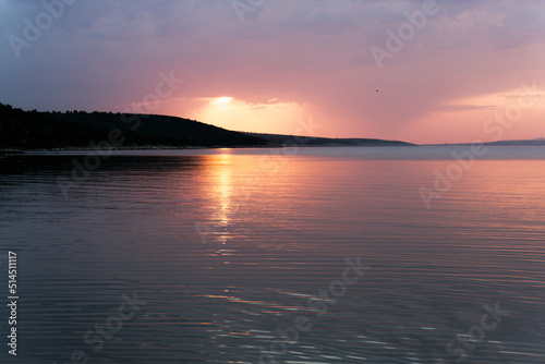 Wonderful sunset over the ocean 