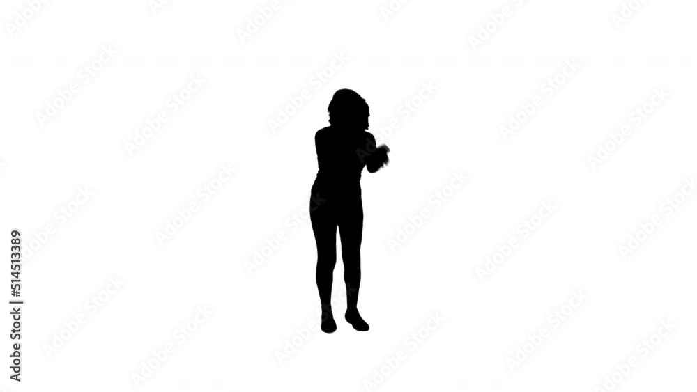A TikTok Silhouette Girl Dancer A TikTok Silhouette Girl Dancer