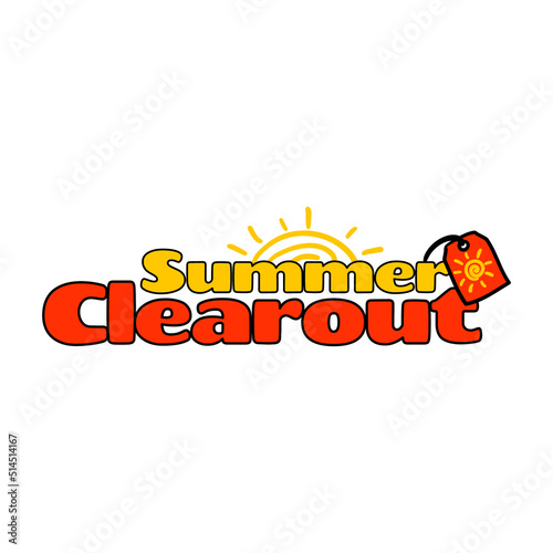 Label inscription Summer Clearout, design element photo