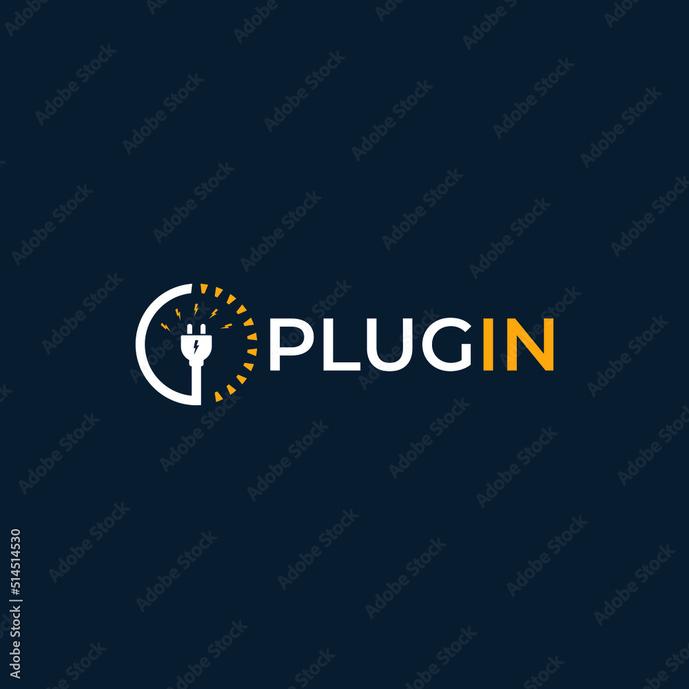 Fototapeta premium Plug-in electrical logo design vector file.