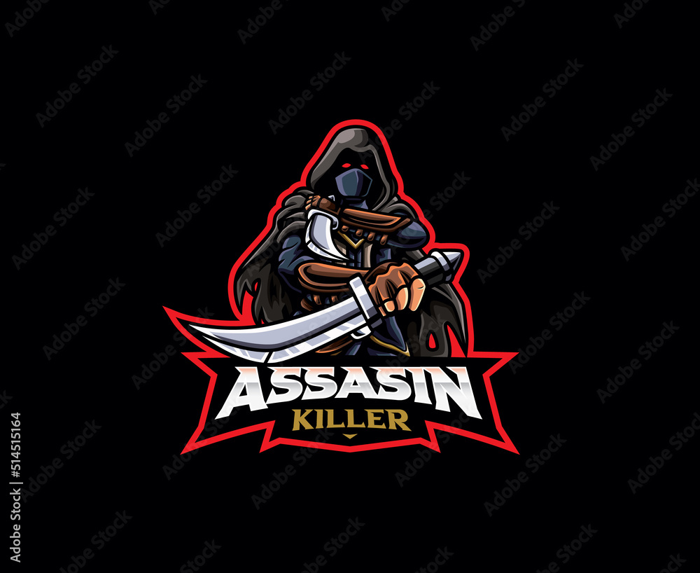 Assassin mascot logo design