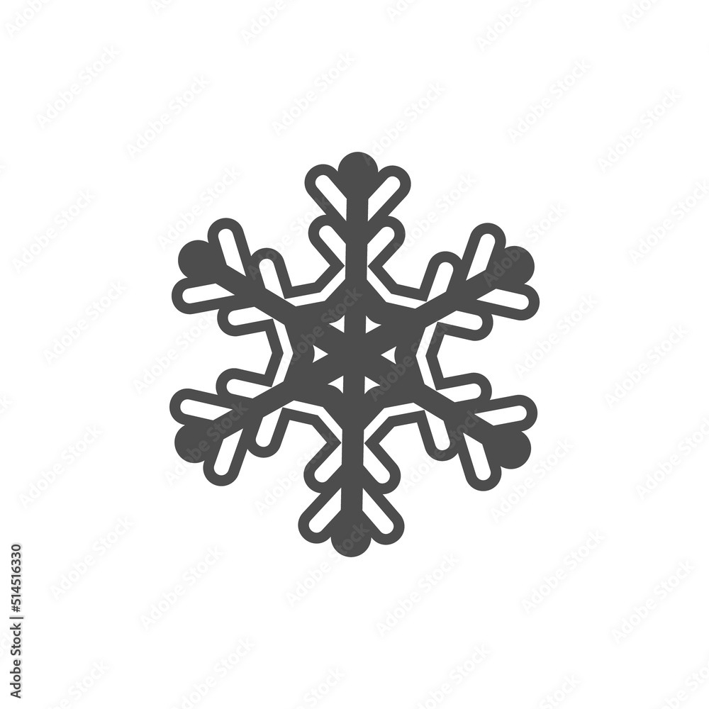 Snowflake silhouette icon. Snow flake stencil blueprint. Snowflake silhouette icon. Snow flake stencil blueprint.