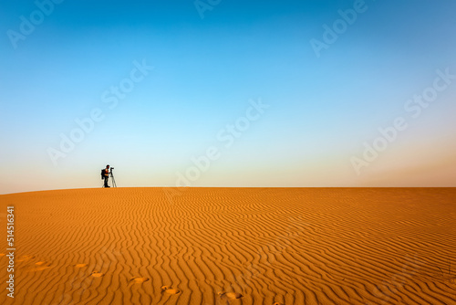 Fototapeta Naklejka Na Ścianę i Meble -  Beautiful Desert landscape view in Dammam Saudi Arabia