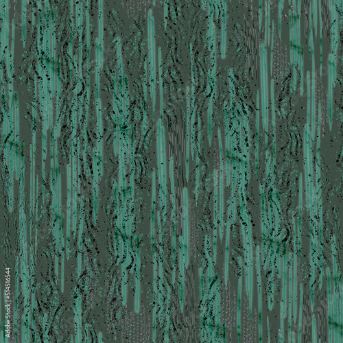 Non print seamless pattern. Modern abstract fashion. Animal skin and stripes minimal texture surface design. Hand drawn element repeat tile. Mono surface swatch, camo graphic