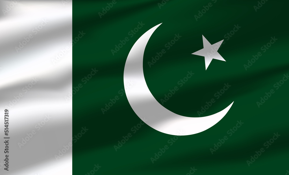 Vector Pakistan Flag Waving Realistic Flowing Flags Vector Pakistan Flag Waving Realistic Flowing Flags