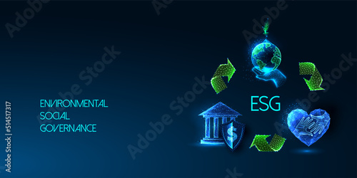 Environmental social governance ESG, company sustainable management, ethical corporate business