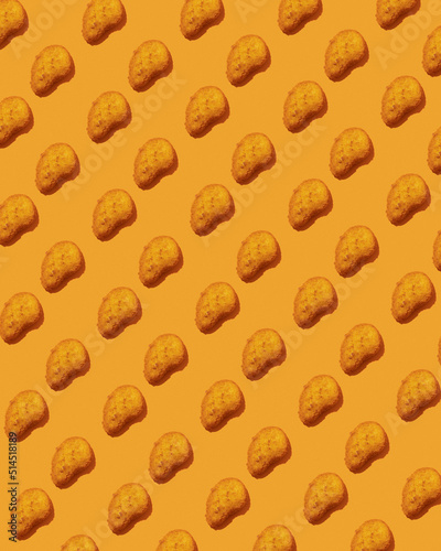 nuggets pattern on a yellow background