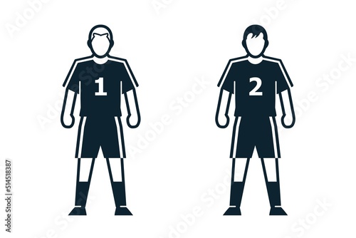 Wallpaper Mural Soccer Player, People and Clothing icons with White Background Torontodigital.ca