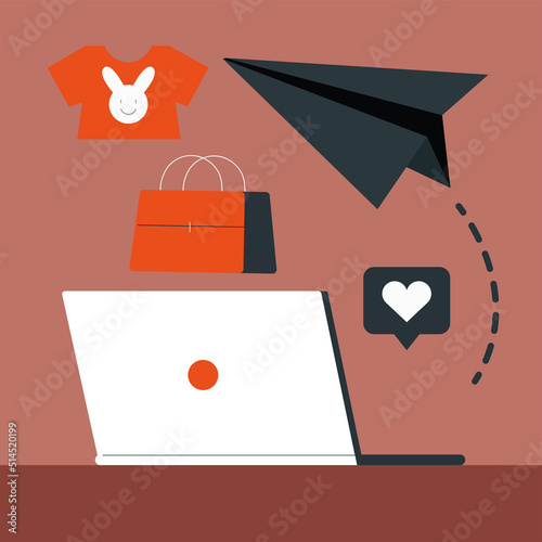 online purchase by laptop