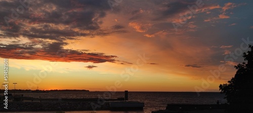 Sunset over the sea