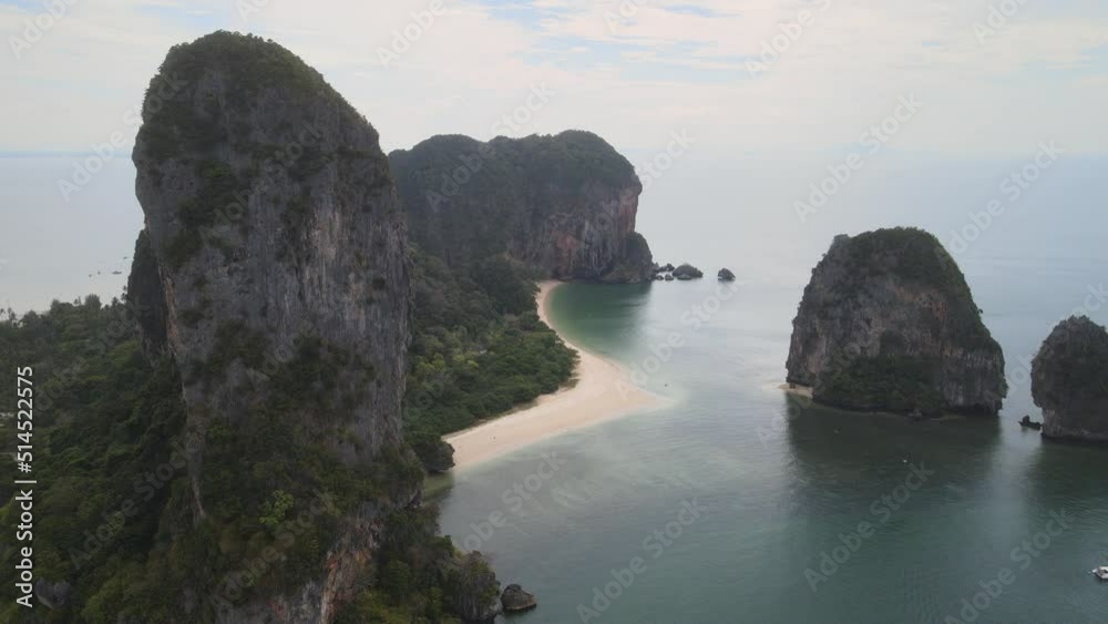 Aerial views of Railay Beach in Krabi Province in Thailand Aerial views of Railay Beach in Krabi Province in Thailand