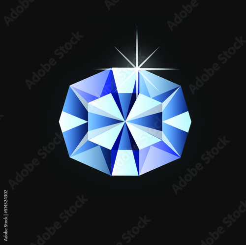 Diamante brillante Ilustración vectorial © Aldadeyta