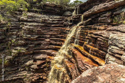 waterfall in Cascavel district, city of Ibicoara, State of Bahia, Brazil photo