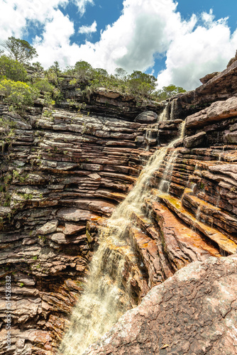 waterfall in Cascavel district, city of Ibicoara, State of Bahia, Brazil photo