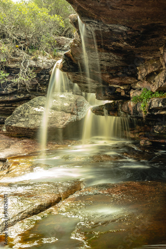 waterfall in Cascavel district, city of Ibicoara, State of Bahia, Brazil photo