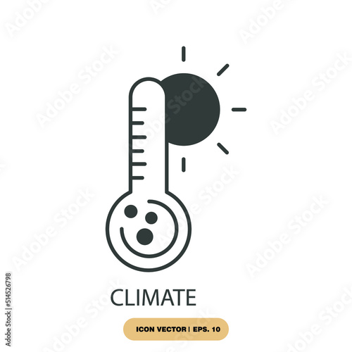 climate systems icons  symbol vector elements for infographic web