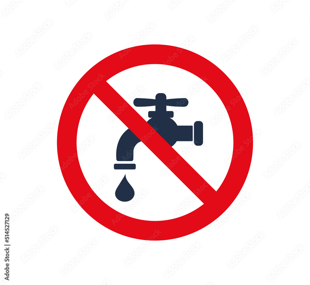 Drinking water prohibited icon vector, do not drink water sign.
Drinking water prohibited icon vector, do not drink water sign.