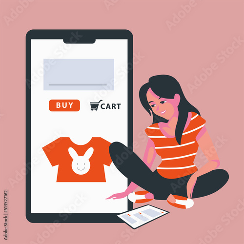 woman ordering online shopping