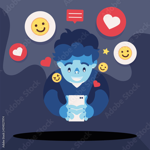 man using smartphone